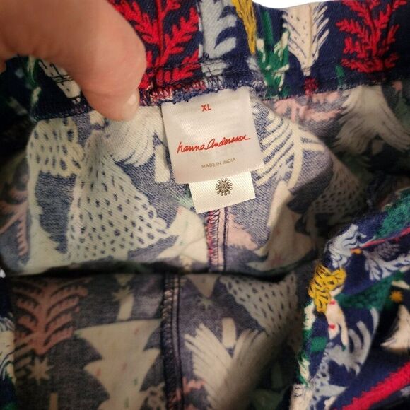 Hanna Andersson Holiday Trees Pajama Pants Womens Size XL Multicolor - Picture 4 of 7